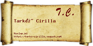 Tarkó Cirilla névjegykártya