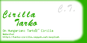 cirilla tarko business card